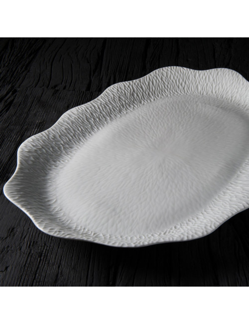 Plat ovale Smock porcelaine Jacques Pergay