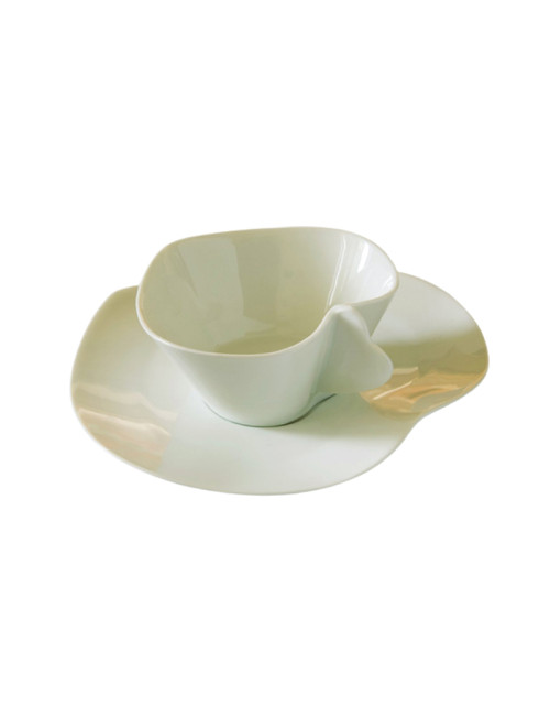 6 tasses à café et soucoupes Coeur Jacques Pergay