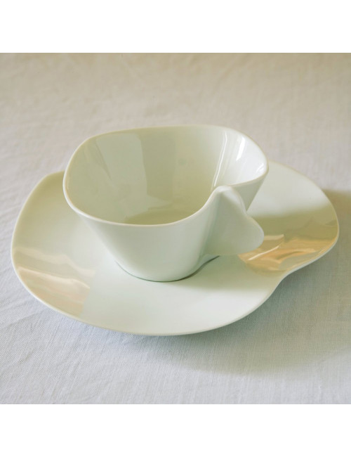 6 tasses à café et soucoupes Coeur Jacques Pergay