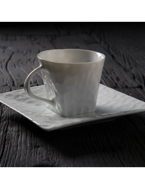 6 Tasse à café et soucoupes Frangipanier Jacques Pergay