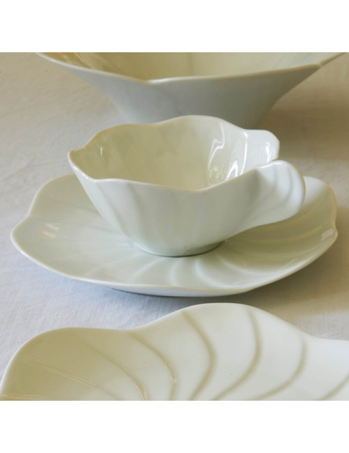 6 tasses à café et soucoupes Pétale Jacques Pergay