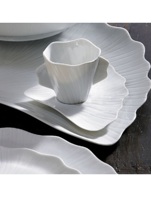 6 tasses à café et soucoupes Gingko Jacques Pergay