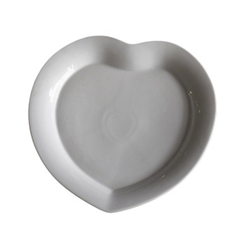 6 assiettes Coeur porcelaine Jacques Pergay - 4 tailles