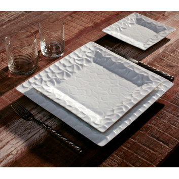 6 assiettes Frangipanier porcelaine Jacques Pergay - 3 tailles