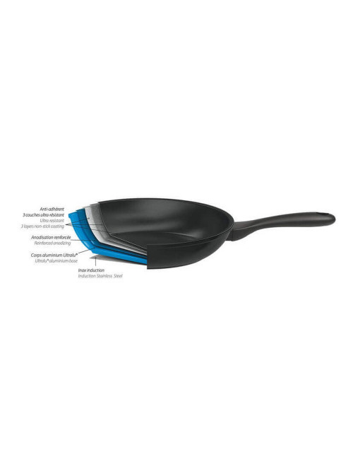 Set batterie de 2 Poêles Cristel Cookway Ultralu aluminium - 24 et 28cm
