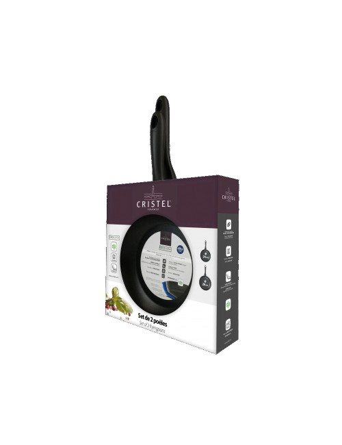 Set batterie de 2 Poêles Cristel Cookway Ultralu aluminium - 24 et 28cm
