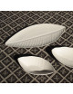 6 assiettes Bananier porcelaine Jacques Pergay - 4 tailles