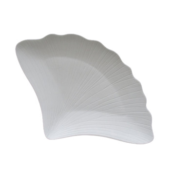 6 assiettes Gingko porcelaine Jacques Pergay - 3 tailles
