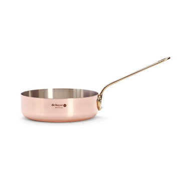 Sauteuse à queue inocuivre cuivre-inox laiton De Buyer - 3 tailles