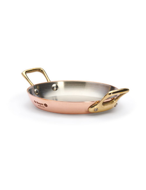 Plat à four rond Inocuivre De Buyer cuivre-inox laiton - 4 tailles