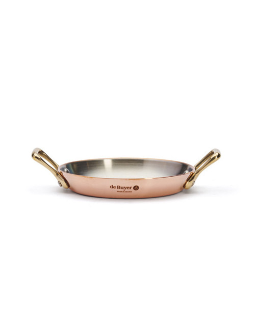 Plat à four rond Inocuivre De Buyer cuivre-inox laiton - 4 tailles