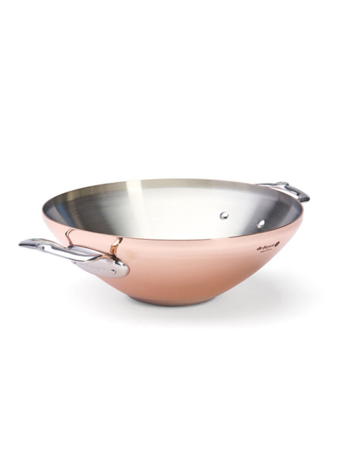 Wok De Buyer Prima Matera en cuivre et inox 32cm