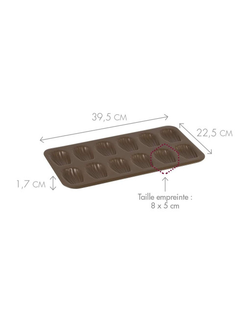 Plaque antiadhérente 12 madeleines Gobel