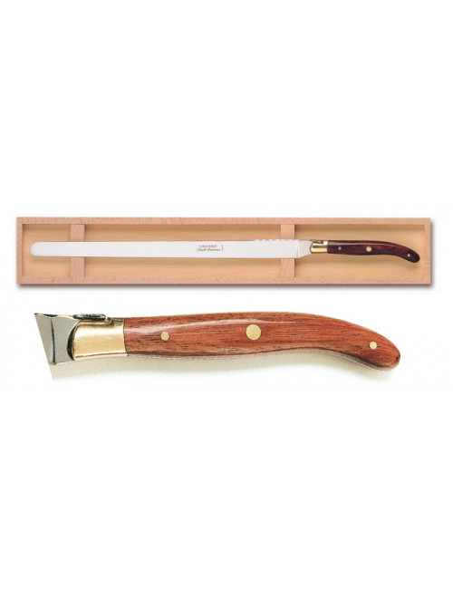 Couteau à saumon Claude Dozorme bois exotique