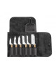 Pochette en cuir avec couteaux à fromages Claude Dozorme