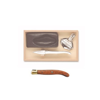 Set à huître Claude Dozorme bois exotique