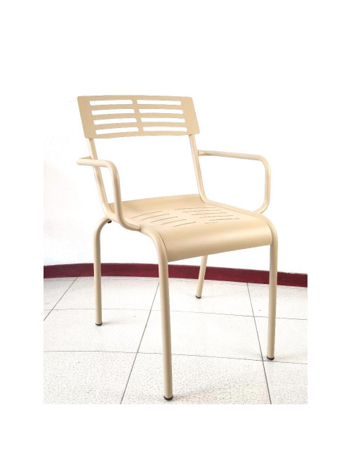 Fauteuil bistro Coral aluminium extérieur - 12 coloris