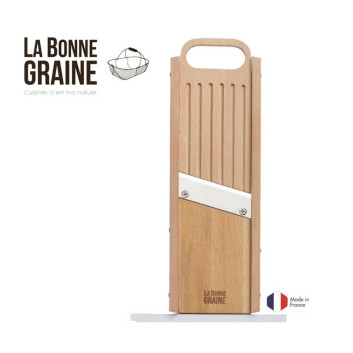 Mandoline bois traditionnelle lame inox Louis Tellier La bonne graine - 5 finitions