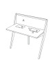 Bureau Compas Drugeot Manufacture chêne massif - 14 coloris