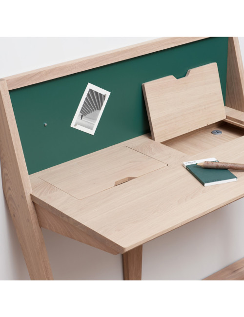 Bureau Compas Drugeot Manufacture chêne massif - 14 coloris