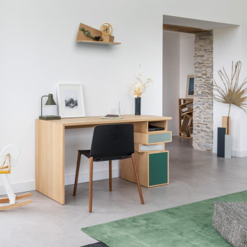 Bureau Empil Drugeot Manufacture chêne massif - 14 coloris