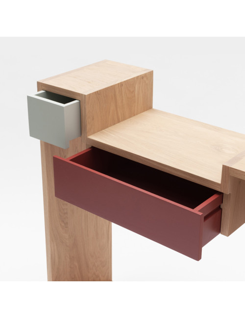 Console Glycine Drugeot Manufacture chêne massif - 14 coloris