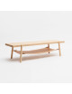 Table basse Amac Drugeot Manufacture chêne massif cuir