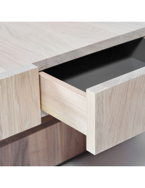 Table basse Cubocarré Drugeot Manufacture chêne massif - 14 coloris