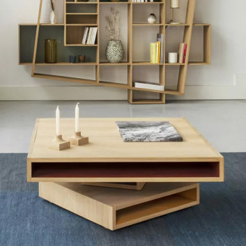 Table basse Cubocarré Drugeot Manufacture chêne massif - 14 coloris
