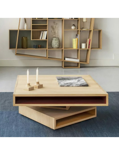 Table basse Cubocarré Drugeot Manufacture chêne massif - 14 coloris