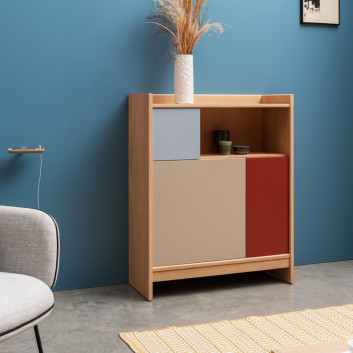 Chiffonnier Bric 90 Drugeot Manufacture chêne massif - 14 coloris