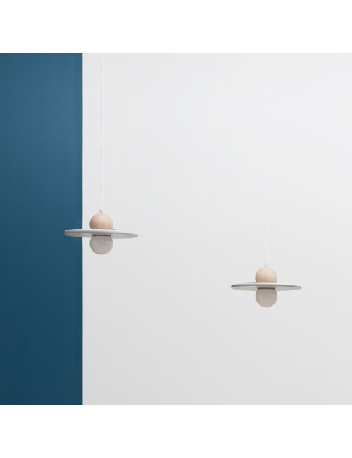 Lampe suspension Nébuleuse Drugeot Manufacture chêne massif - 14 coloris