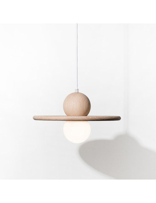 Lampe suspension Nébuleuse Drugeot Manufacture chêne massif - 14 coloris