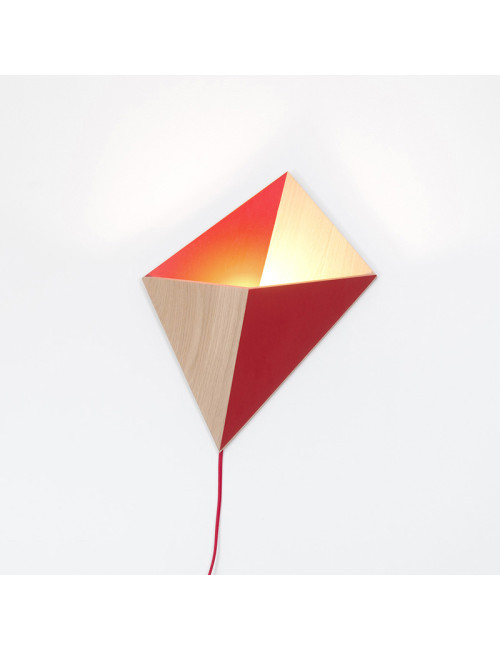 Lampe applique Cerf-Volant Drugeot Manufacture chêne massif - 14 coloris