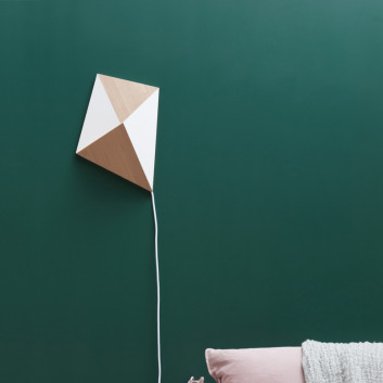 Lampe applique Cerf-Volant Drugeot Manufacture chêne massif - 14 coloris