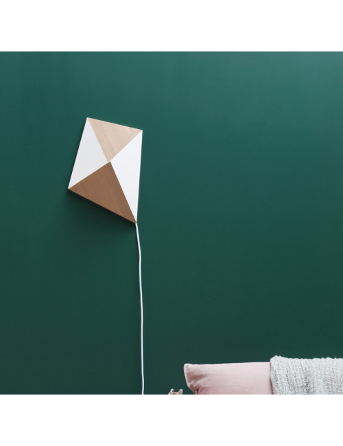 Lampe applique Cerf-Volant Drugeot Manufacture chêne massif - 14 coloris