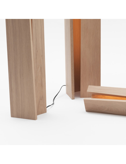 Lampe Elagone Drugeot Manufacture chêne massif - 3 tailles