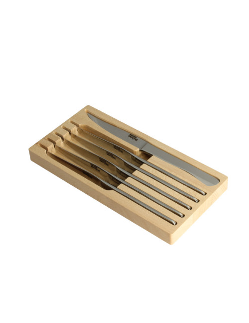 Coffret 6 couteaux Maître d'hôtel Roger Orfèvre - 2 finitions