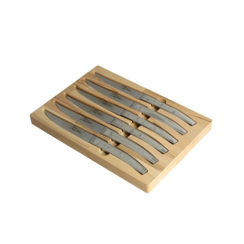 Coffret 6 couteaux Le Thiers Roger Orfèvre décors sports de balle