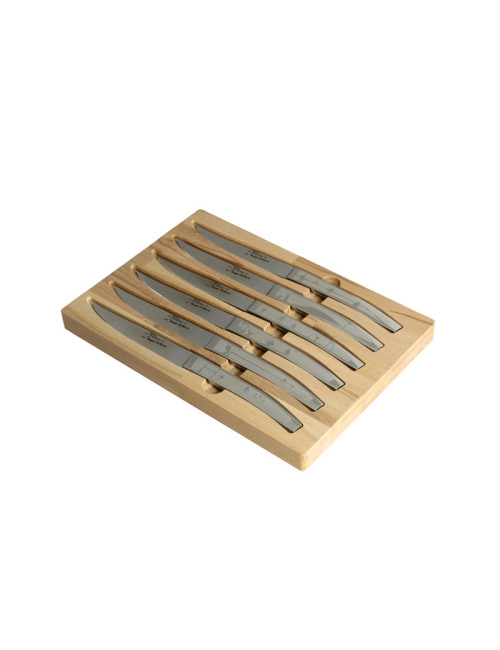 Coffret 6 couteaux Le Thiers Roger Orfèvre décors sports de balle