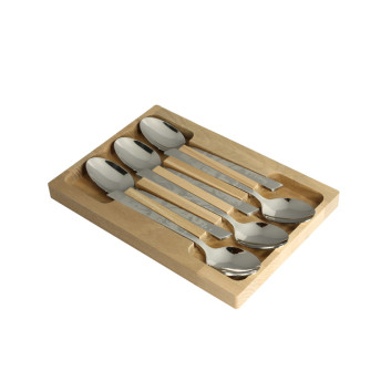 Coffret 6 cuillères de table décors les arts Roger Orfèvre