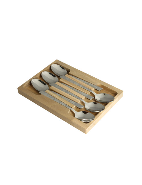 Coffret 6 cuillères de table décors les arts Roger Orfèvre