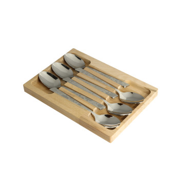 Coffret 6 cuillères de table décors paysages Roger Orfèvre