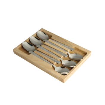 Coffret 6 cuillères de table décors rugby Roger Orfèvre