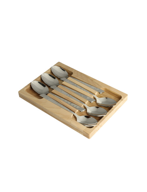 Coffret 6 cuillères de table décors rugby Roger Orfèvre