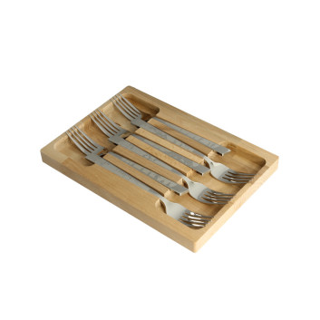 Coffret 6 fourchettes décors rugby Roger Orfèvre