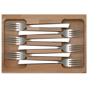 Coffret 6 fourchettes Jazz inox Roger Orfèvre - 2 finitions
