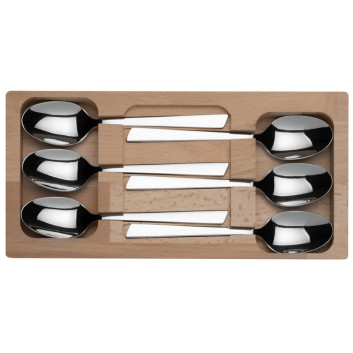 Coffret 6 cuillères à café Jazz inox Roger Orfèvre - 2 finitions