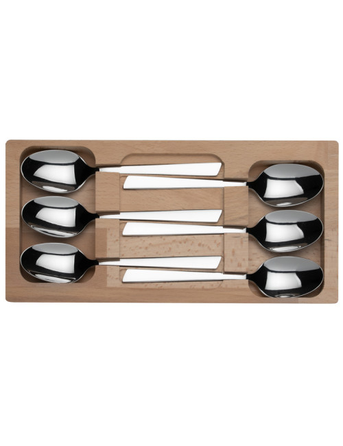 Coffret 6 cuillères à café Jazz inox Roger Orfèvre - 2 finitions