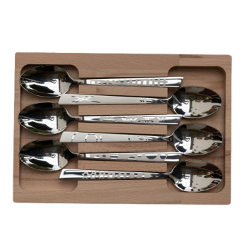 Coffret 6 cuillères de table décors maison Roger Orfèvre
